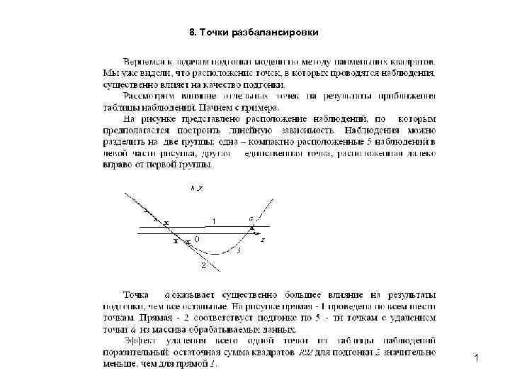 8. Точки разбалансировки 1 