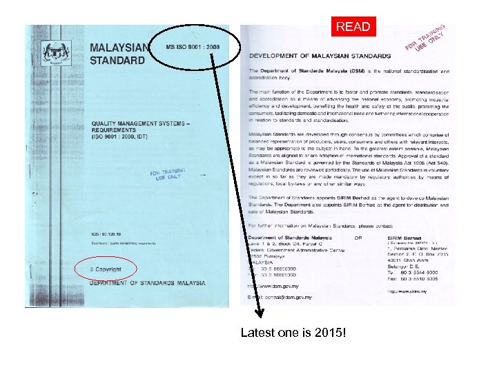 READ Latest one is 2015! 