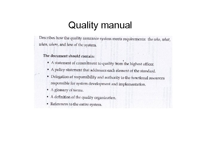 Quality manual 