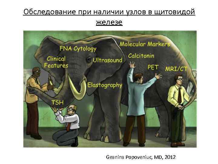 Обследование при наличии узлов в щитовидой железе Geanina Popoveniuc, MD, 2012 