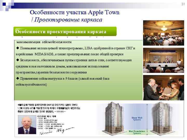 31 Особенности участка Apple Town / Проектирование каркаса Особенности проектирования каркаса u. Применение 2