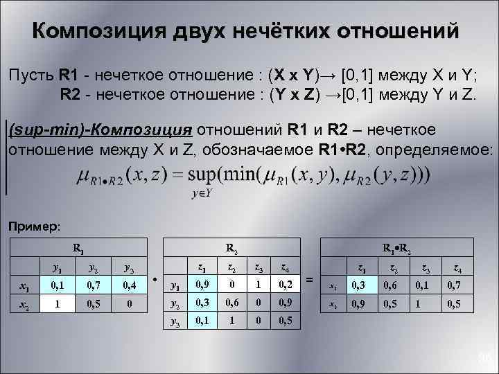 Даны два отношения. Композиция нечетких отношений. Композиция двух отношений. Композиция бинарных отношений. Композиция двух бинарных отношений.