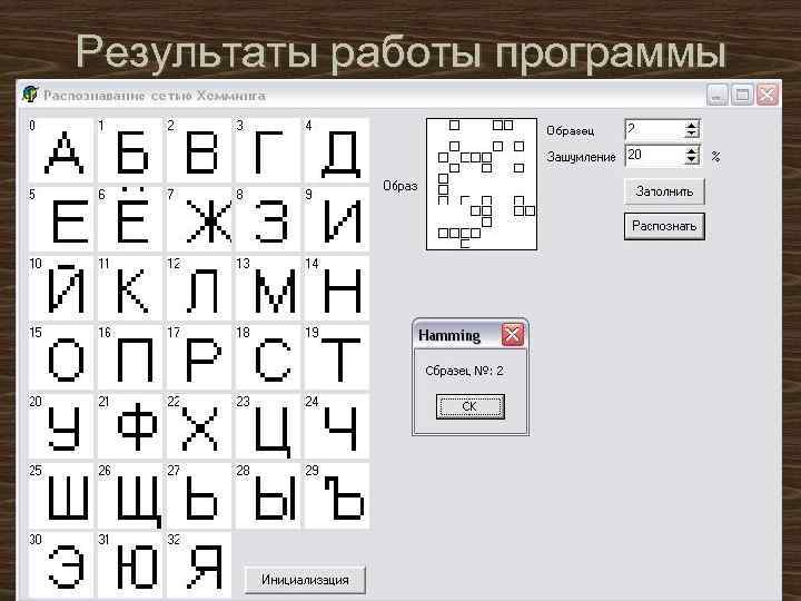 Результаты работы программы 