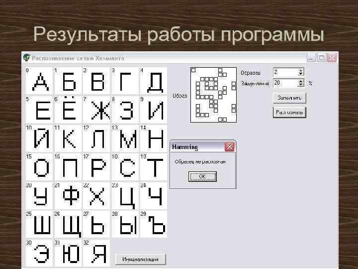 Результаты работы программы 