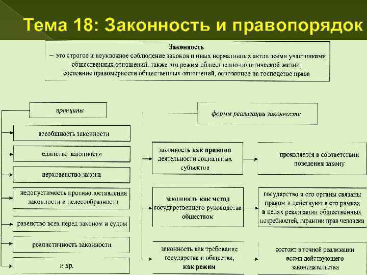 Соотношение законности правопорядка и дисциплины