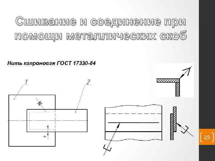 Сшивное соединение чертеж