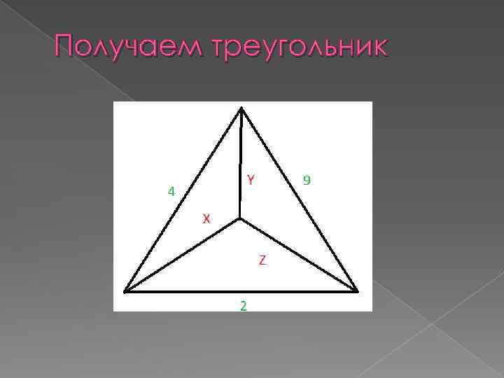 Получаем треугольник 