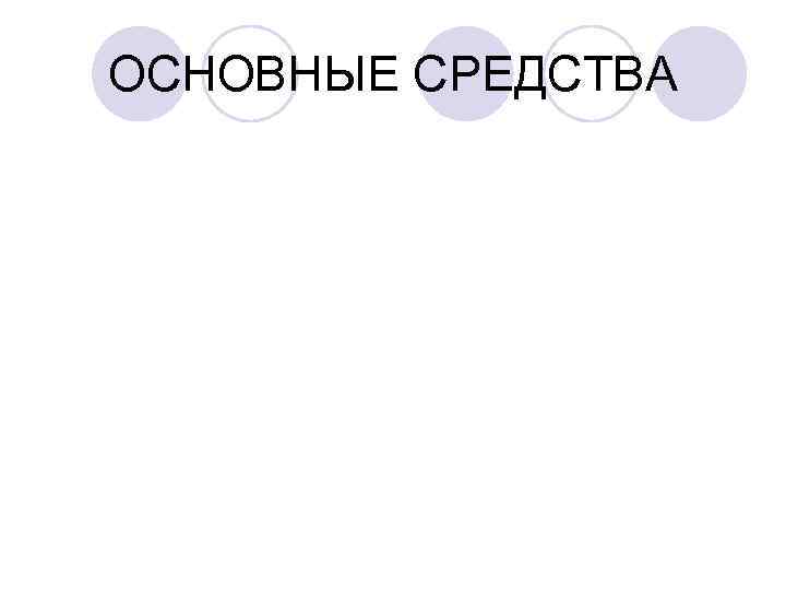 ОСНОВНЫЕ СРЕДСТВА 
