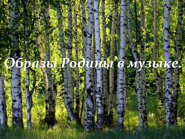 Образы Родины в музыке. 