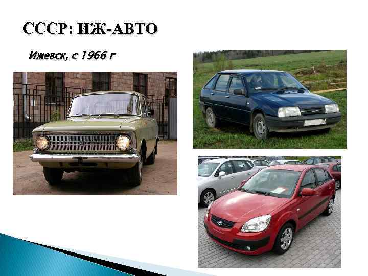 СССР: ИЖ-АВТО Ижевск, с 1966 г 