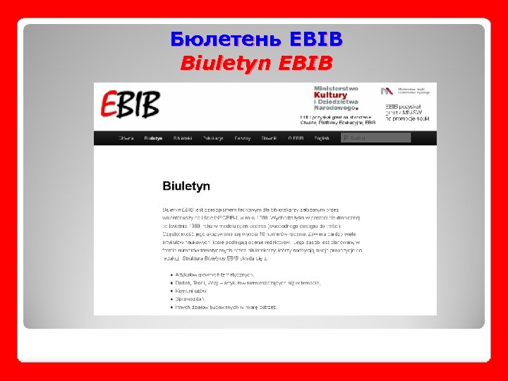 Бюлетень EBIB Biuletyn EBIB 