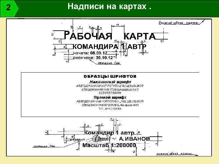 2 Надписи на картах. 