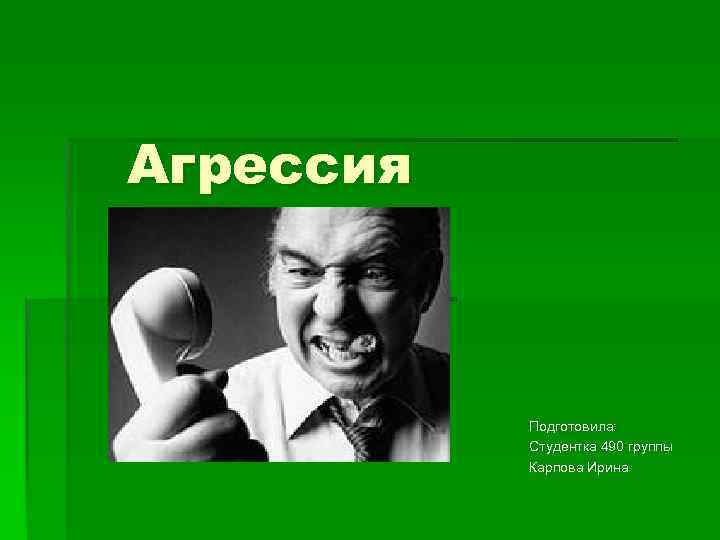 Речевая агрессия проект