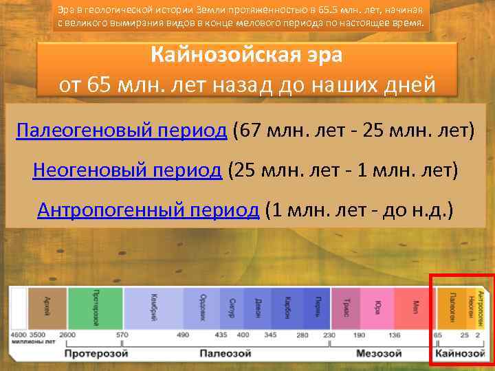 Эра геологической истории 5 букв