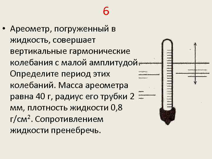 Амплитуда малых свободных колебаний 9 см