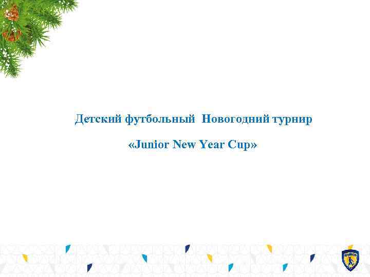 Детский футбольный Новогодний турнир «Junior New Year Cup» 