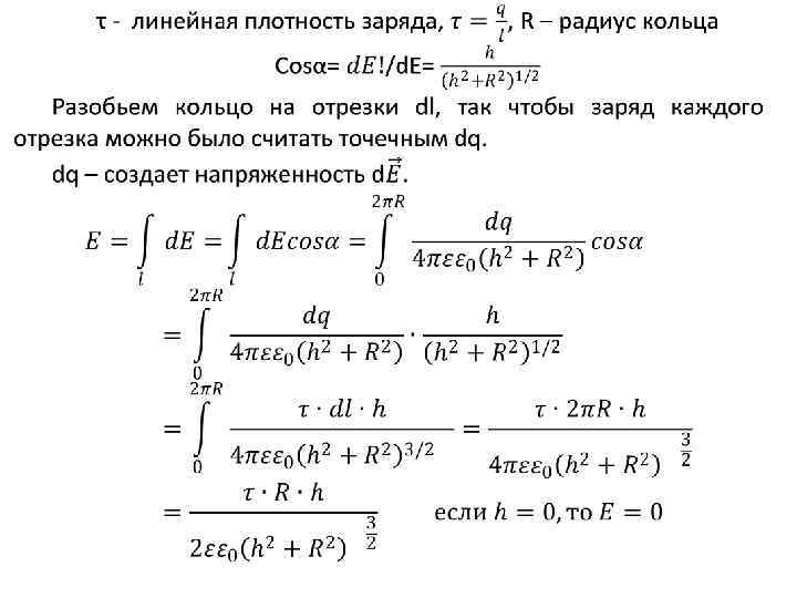 Линейная плотность заряда