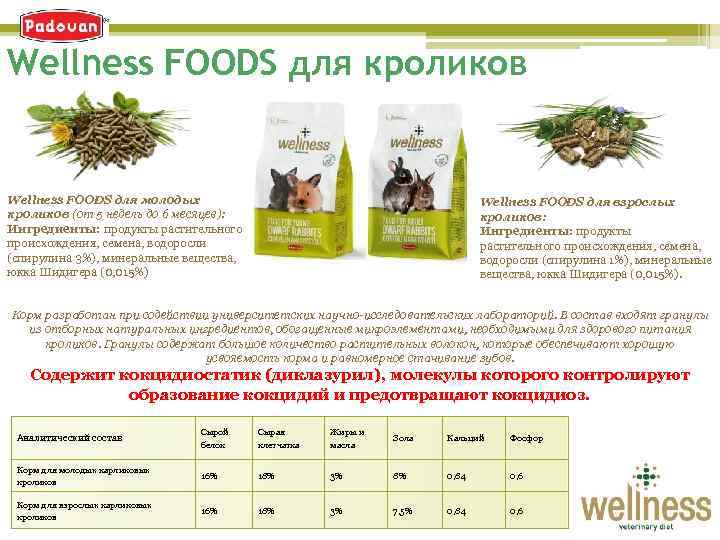 Wellness FOODS для кроликов Wellness FOODS для молодых кроликов (от 5 недель до 6