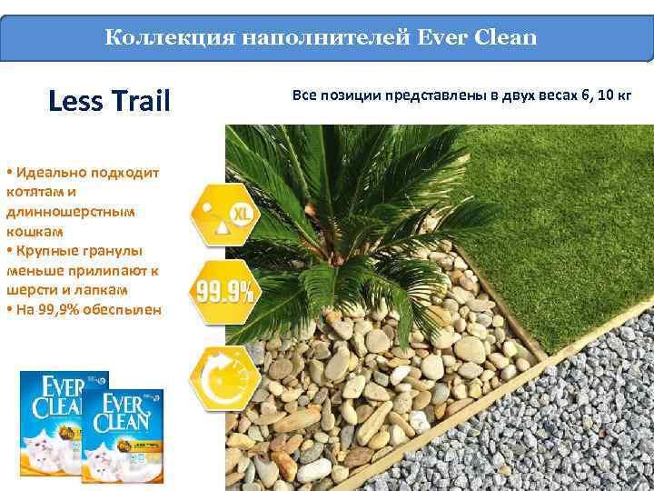 Коллекция наполнителей Ever Clean Less Trail • Идеально подходит котятам и длинношерстным кошкам •