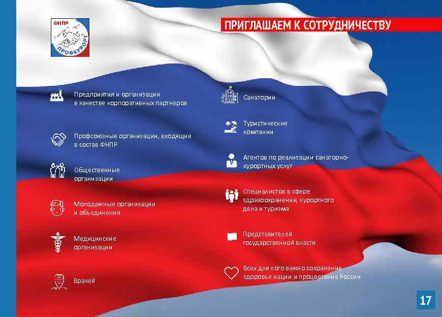 ПРИГЛАШАЕМ К СОТРУДНИЧЕСТВУ Предприятия и организации в качестве корпоративных партнеров Профсоюзные организации, входящие в