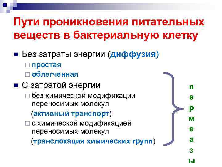 Вещества поступающие. Способы проникновения питательных веществ в бактериальную клетку. Механизмы проникновения питательных веществ в бактериальную клетку. Пути проникновения питательных веществ в бактериальную клетку. Пути поступления питательных веществ в микробную клетку.