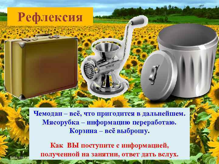 Картинки чемодан мясорубка корзина для рефлексии