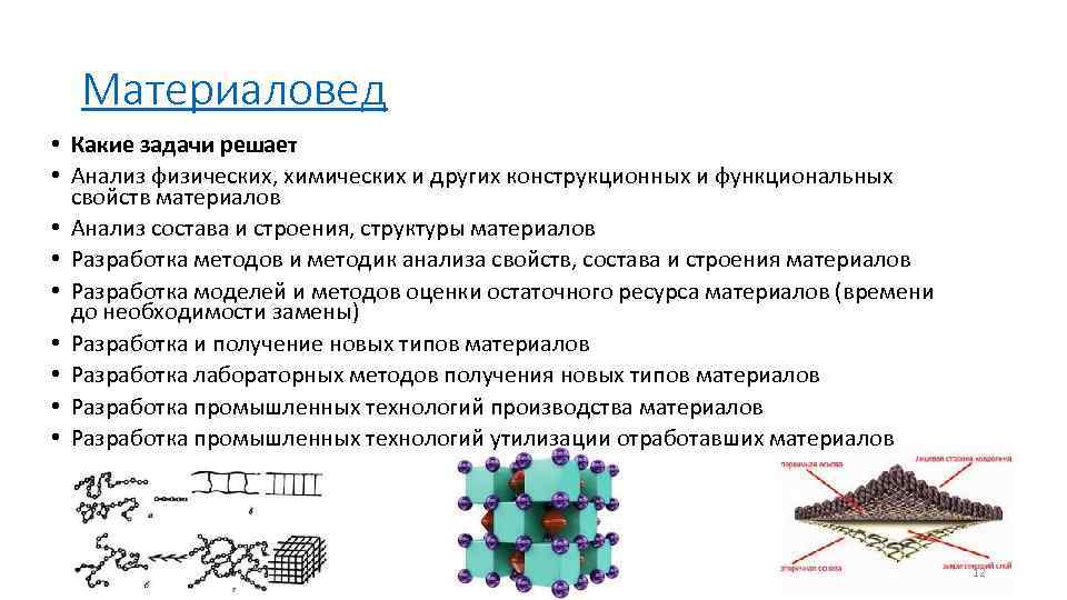 Материаловед • Какие задачи решает • Анализ физических, химических и других конструкционных и функциональных