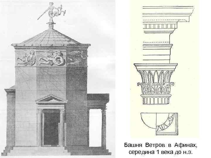 Башня Ветров в Афинах, середина 1 века до н. э. 