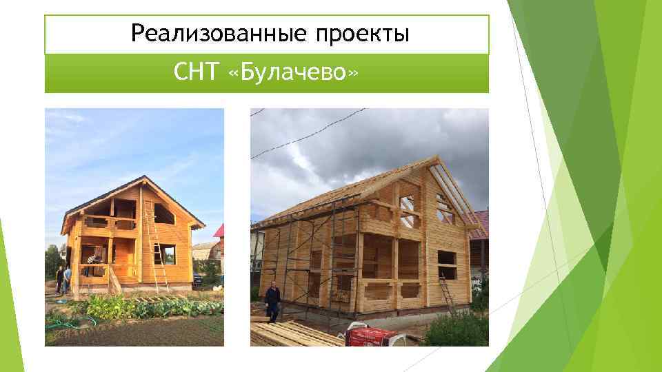 Реализованные проекты СНТ «Булачево» 