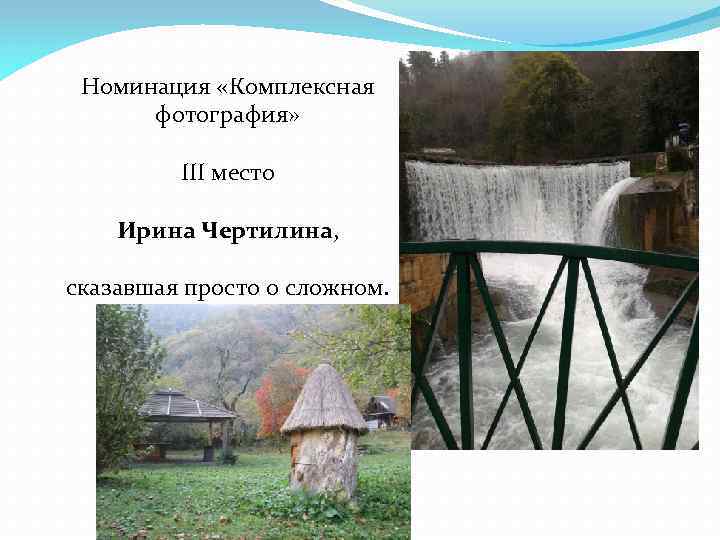 Номинация «Комплексная фотография» III место Ирина Чертилина, сказавшая просто о сложном. 