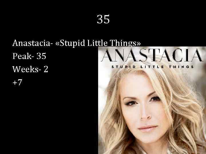 35 Anastacia- «Stupid Little Things» Peak- 35 Weeks- 2 +7 