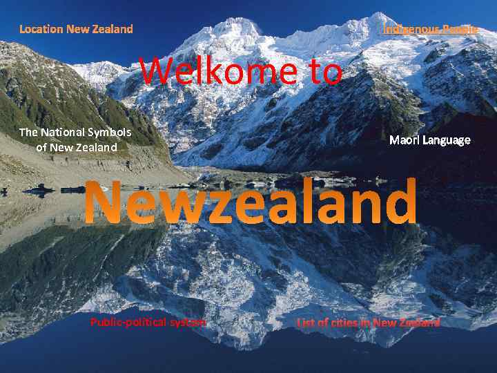 Location New Zealand Indigenous People Welkome to The National Symbols of New Zealand Public-political