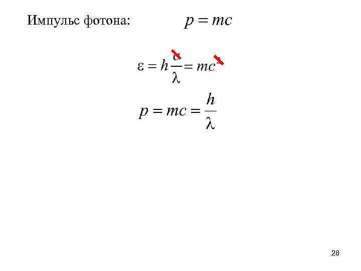 Импульс фотона: 28 