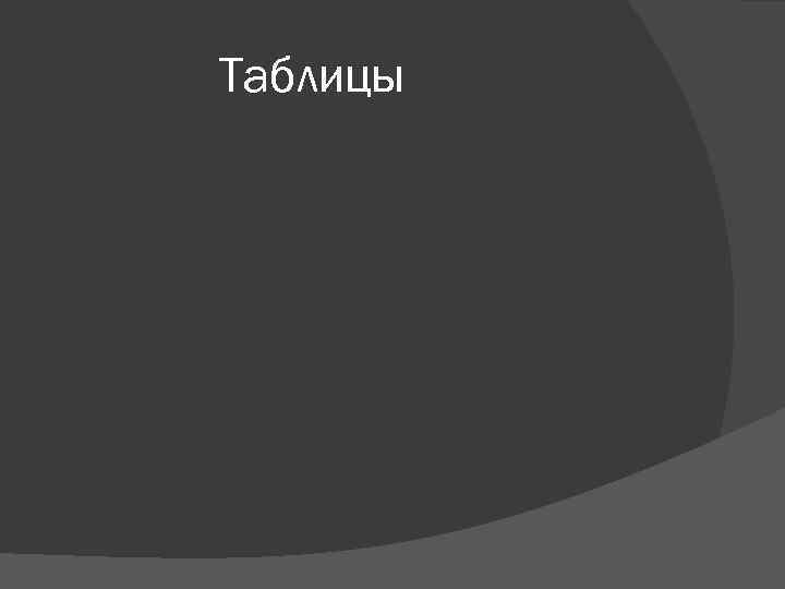 Таблицы 