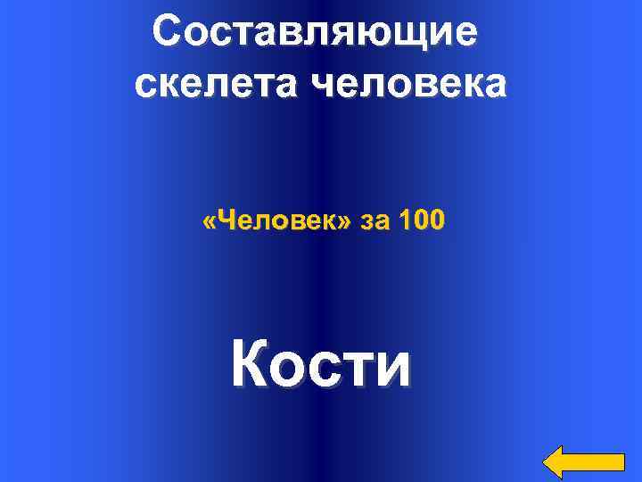 Составляющие скелета человека «Человек» за 100 Кости 