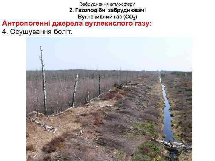 Забруднення атмосфери 2. Газоподібні забруднювачі Вуглекислий газ (СО 2) Антропогенні джерела вуглекислого газу: 4.
