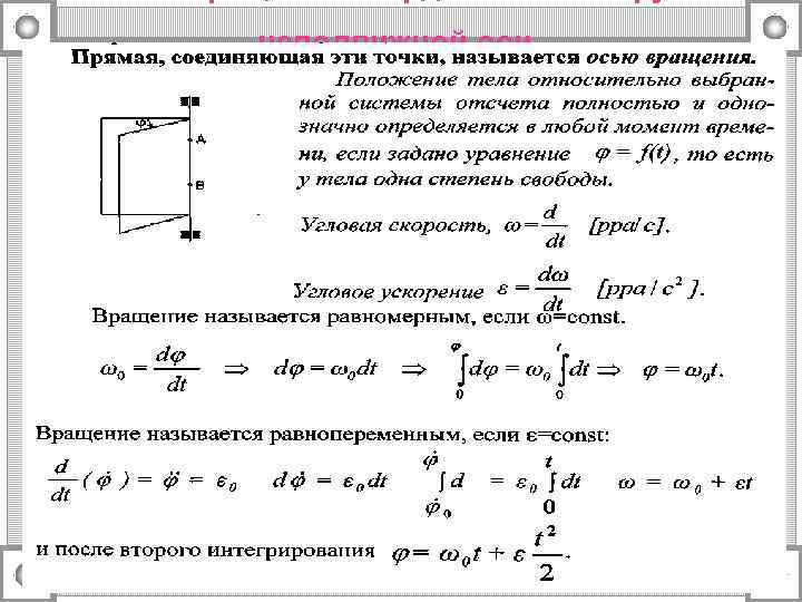 неподвижной оси 