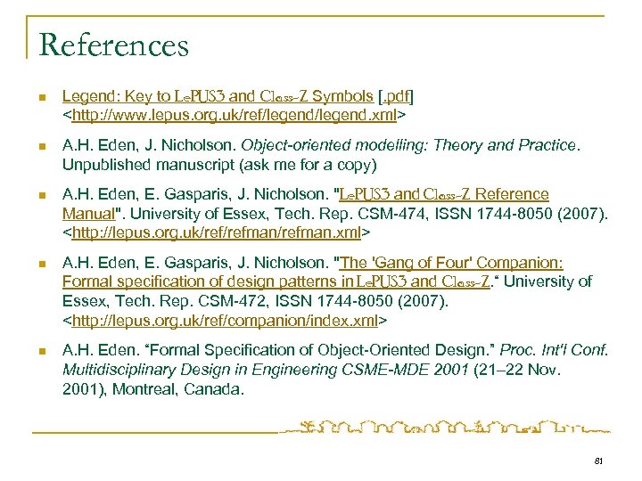 References n Legend: Key to Le. PUS 3 and Class-Z Symbols [. pdf] <http: