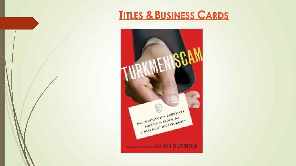 TITLES & BUSINESS CARDS 