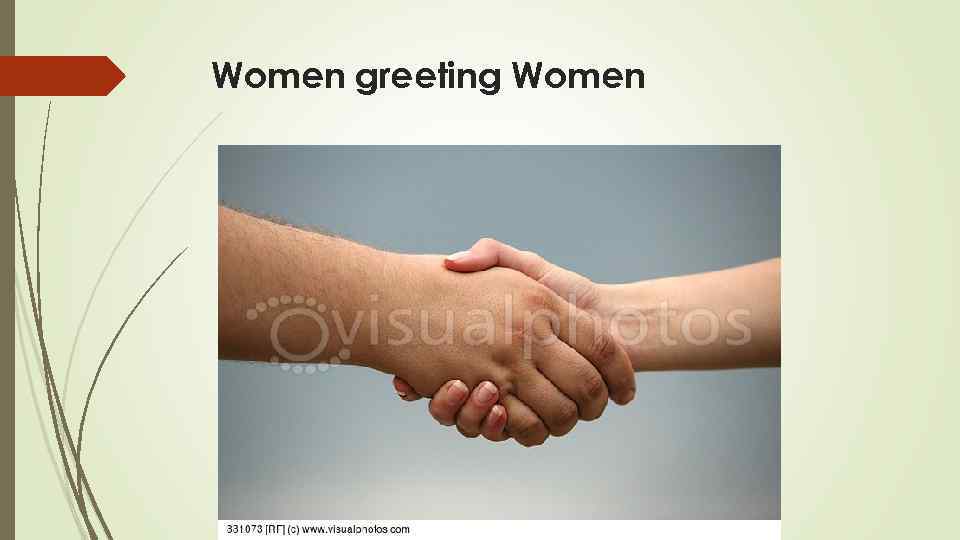 Women greeting Women 