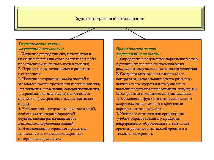 Задачи возрастной психологии Теоретические задачи возрастной психологии: 1. Изучение движущих сил, источников и механизмов