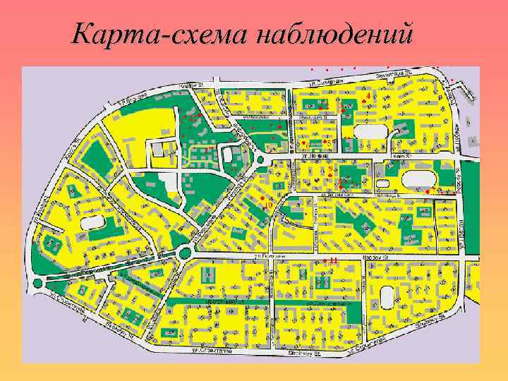 Карта-схема наблюдений 