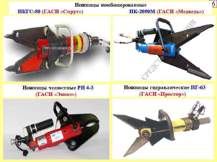 Ножницы комбинированные НКГС-80 (ГАСИ «Спрут» ) НК-2080 М (ГАСИ «Медведь» ) Ножницы челюстные РН