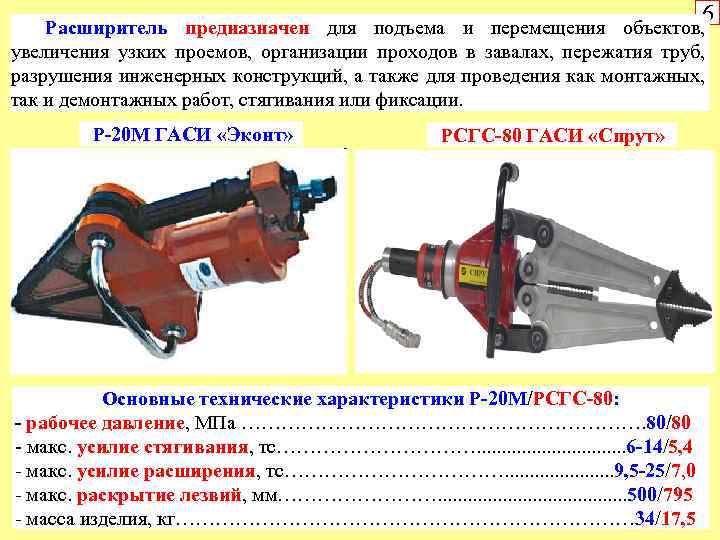 6 Расширитель предназначен для подъема и перемещения объектов, увеличения узких проемов, организации проходов в