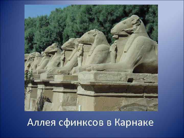 Аллея сфинксов в Карнаке 
