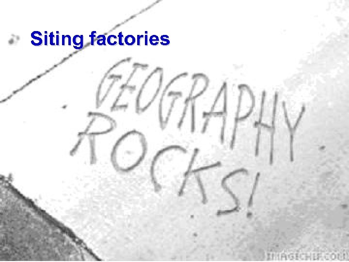 Siting factories 