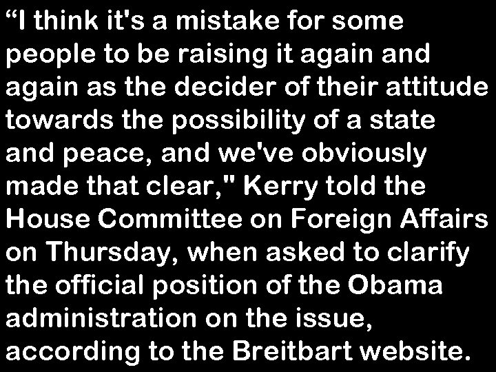 “I think it's a mistake for some people to be raising it again and