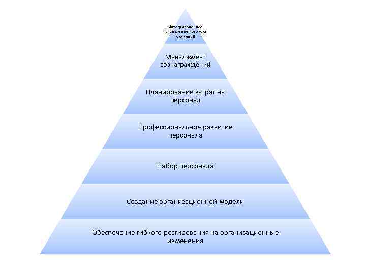 Интегрированное управление потоком операций Менеджмент вознаграждений Планирование затрат на персонал Профессиональное развитие персонала Набор