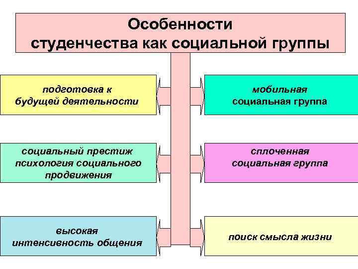 Особенности студенчества как социальной группы подготовка к будущей деятельности мобильная социальная группа социальный престиж