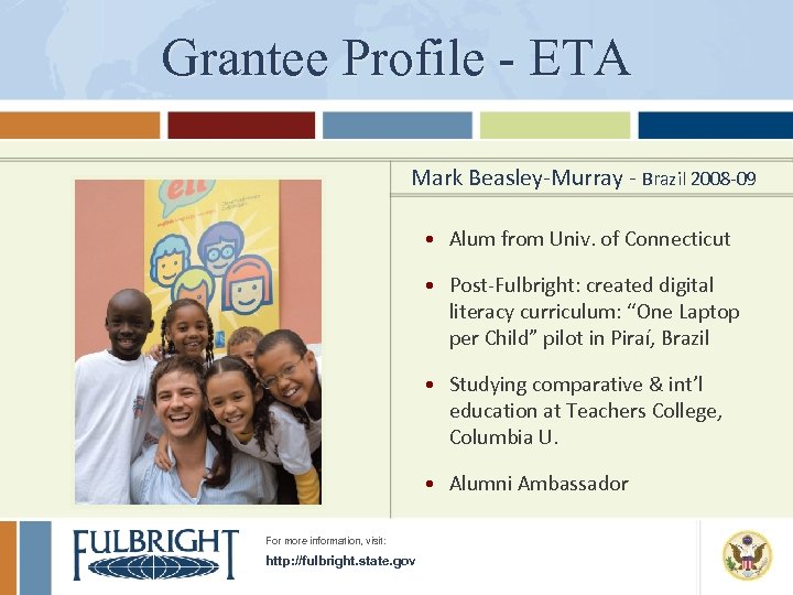 Grantee Profile - ETA Mark Beasley-Murray - Brazil 2008 -09 • Alum from Univ.